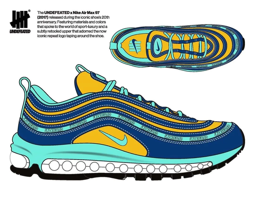 自己的爆款鞋自己設計！UNDEFEATED x Nike Air Max 97 或將推第三彈聯名，甚至還是「自己來」！