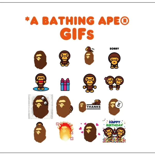 潮潮們還不快用爆！BAPE 推出全新 GIF 圖檔，IG、FB 都能用～