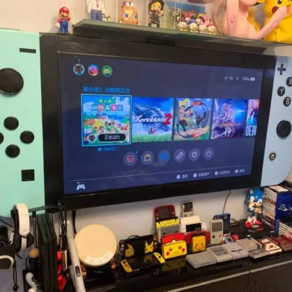 搶不到動森機？玩家純手工自製巨大版 Switch，完美複製「湖水綠和天空藍」絕美配色！