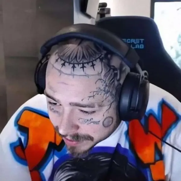 Post Malone 曝光頭頂驚人紋身，粉絲驚：真的刺青到快沒空間了！