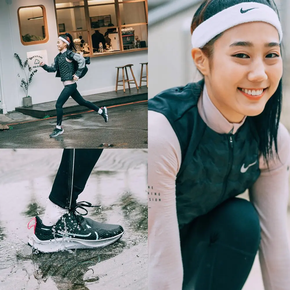 假日靈感救星！跟著韓勾ㄟ金針菇穿上 NIKE SHIELD 冬日跑步裝備，一起探索台北「跑趣地圖」