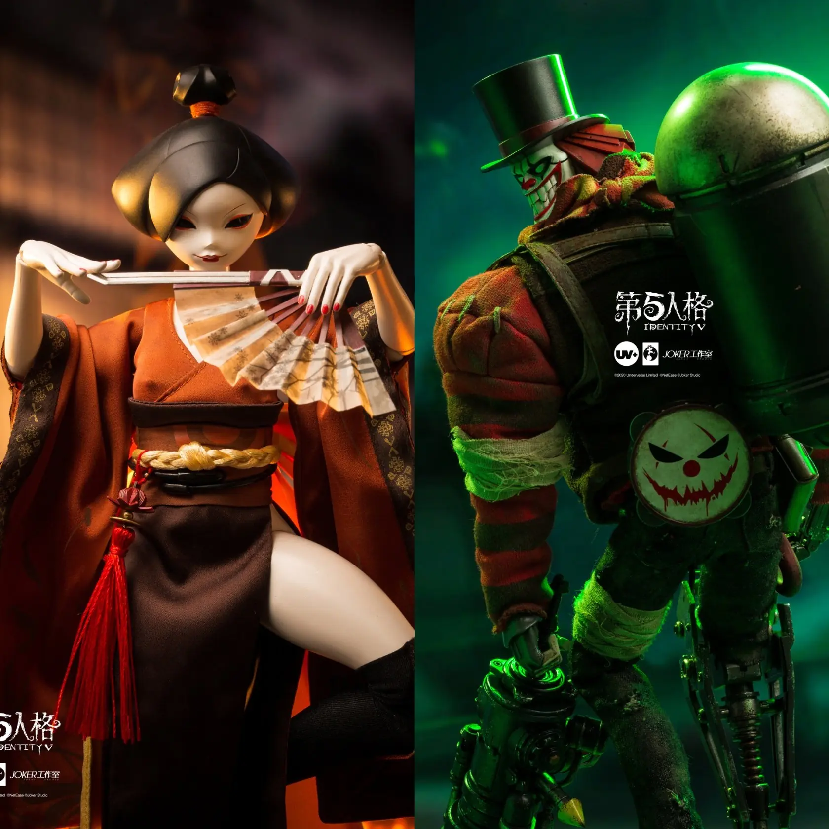 他們來了 ...  第五人格最有人氣的監管者《紅蝶》、《小丑》1/6 超可動 Figure，求生者內心深處的恐懼即將化為現實 !