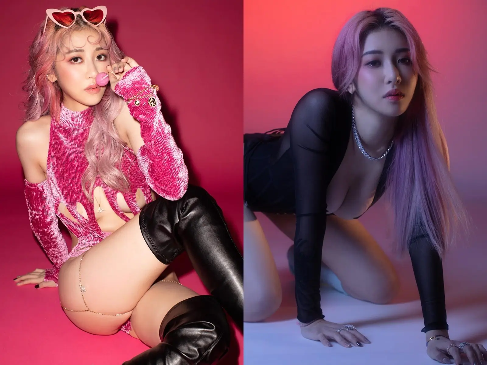 尺度破表！美麗妄娜「粉潮聯名」超性感登場，歐派、尻派、腿派一次滿足！