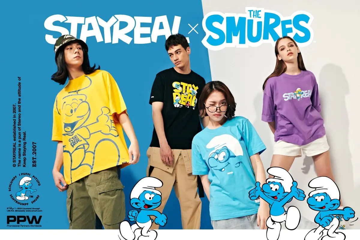 森林界最火紅的潮流icon來了！STAYREAL x THE SMURFS藍色小精靈聯名系列首度曝光
