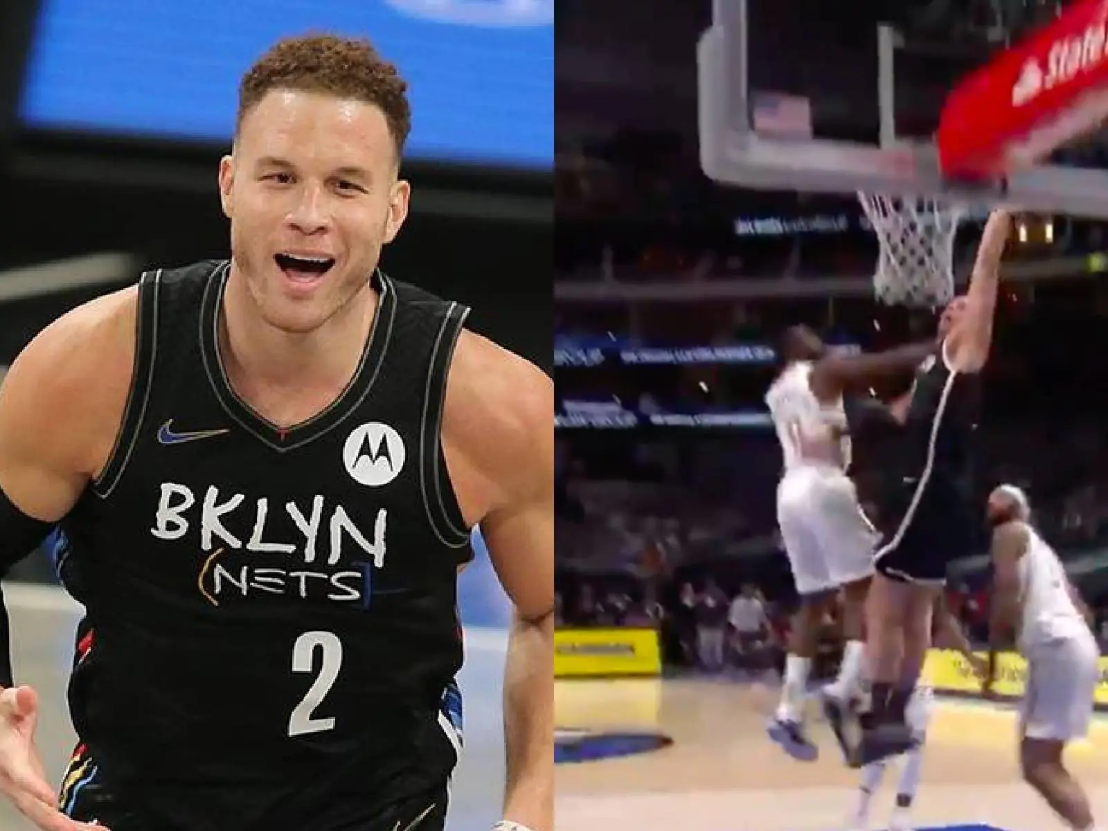 NBA／灌到對手擋不住！籃網「幹籃哥」Blake Griffin 升空秀單手爆扣，加盟後首次轟 10+10