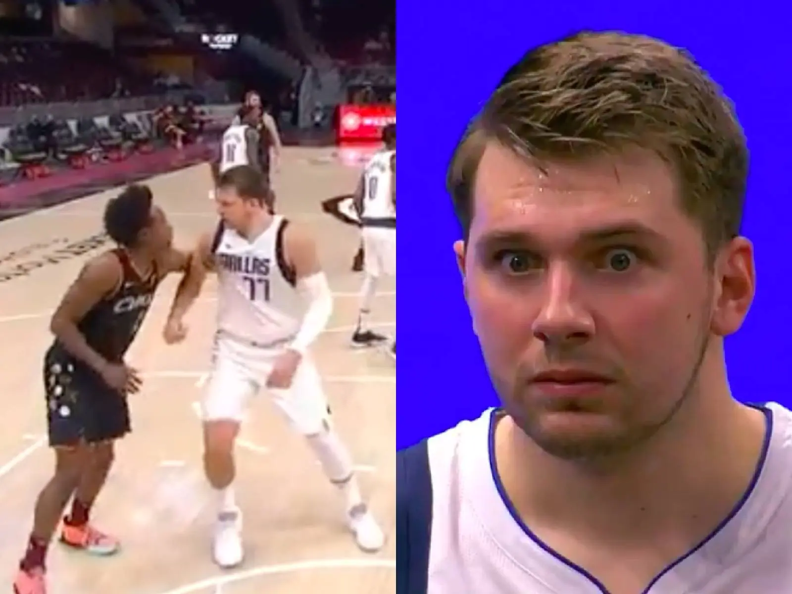 NBA／Luka Doncic 偷襲騎士小將「那話兒」遭驅逐，東七七露出迷因表情讓網友笑：感謝帶給我們歡樂！
