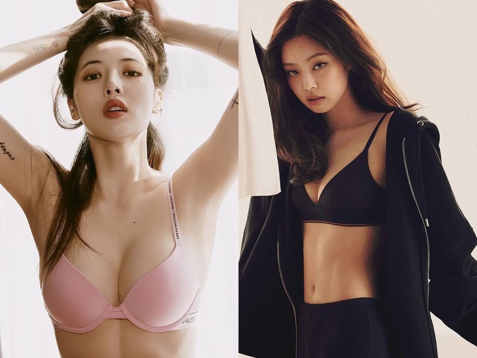 BLACKPINK Jennie CK 內衣辣照引暴動！跟泫雅身材大 PK，誰才是內衣女神？