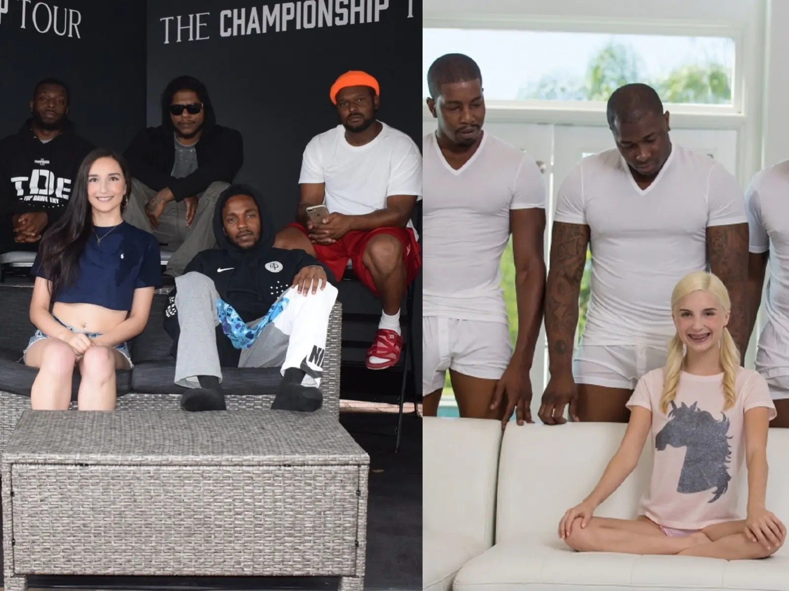 女孩幸運與饒舌天王 Kendrick Lamar 合照，卻拍出「經典謎片哏圖」氛圍...