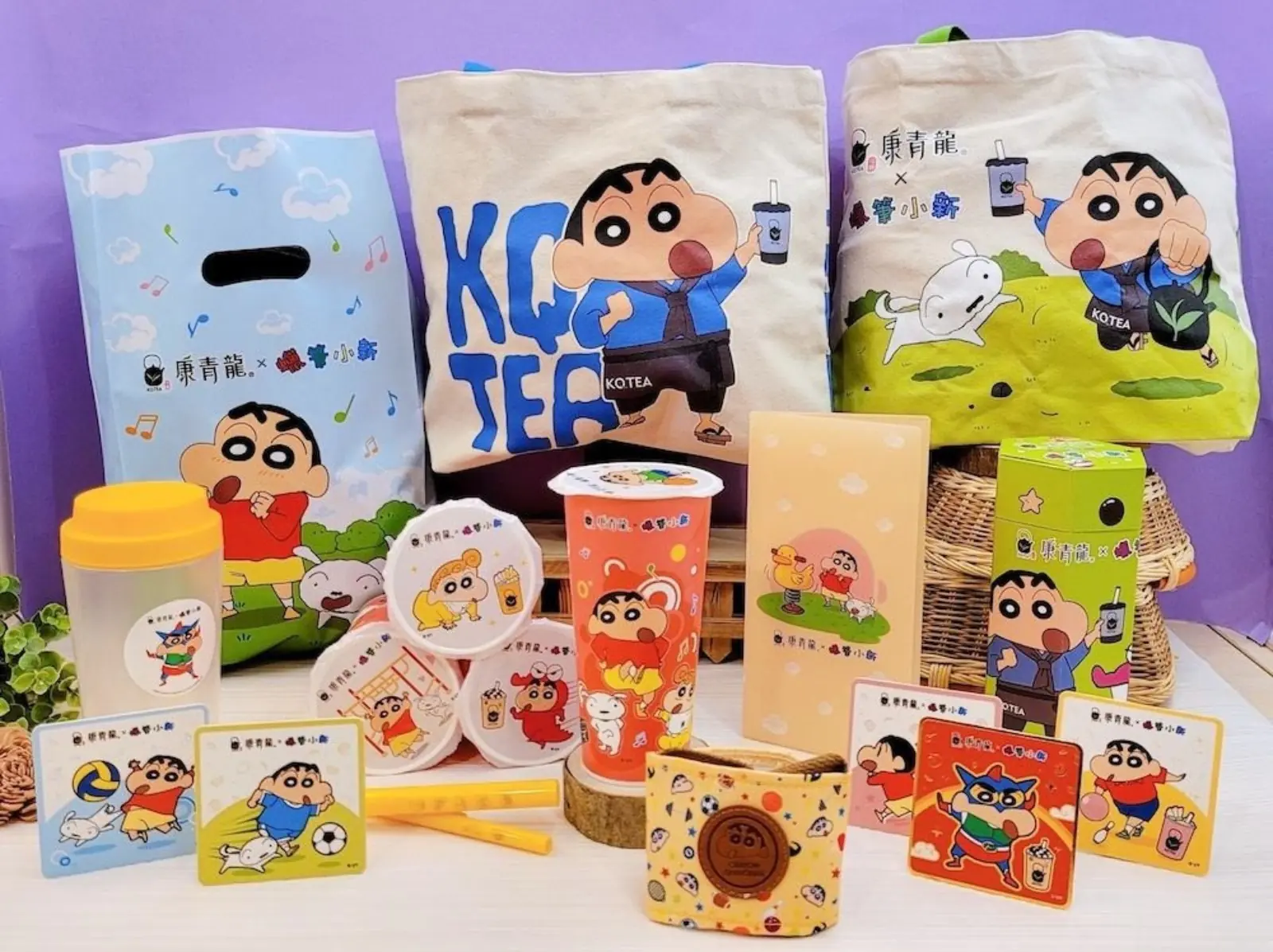 康青龍 × 蠟筆小新聯名推出 7 款周邊商品，還有網美手搖飲「蜜桃由美」必打卡！
