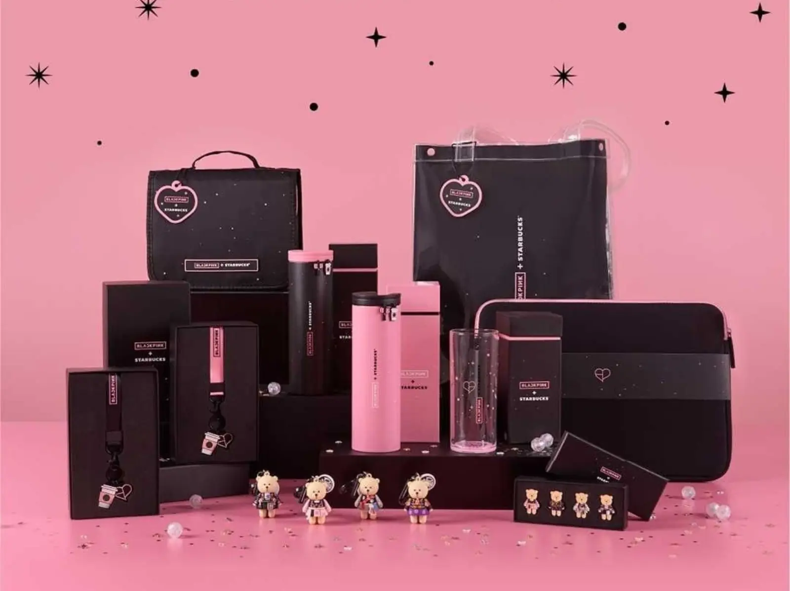 泰國星巴克× BLACKPINK 聯名推出一系列保溫瓶、鑰匙圈等周邊，粉絲：跪求代購！