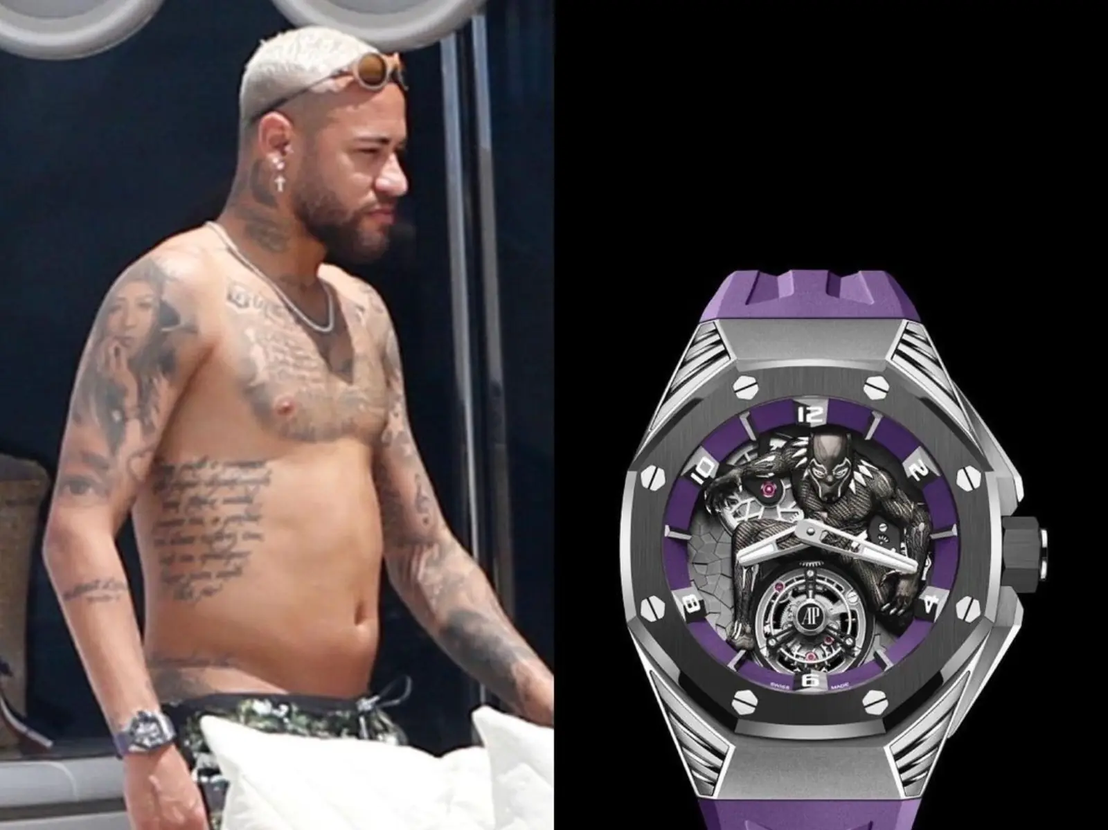 足球金童內馬爾戴上 AUDEMARS PIGUET x MARVEL 漫威黑豹聯名錶，顏值更勝勞力士～