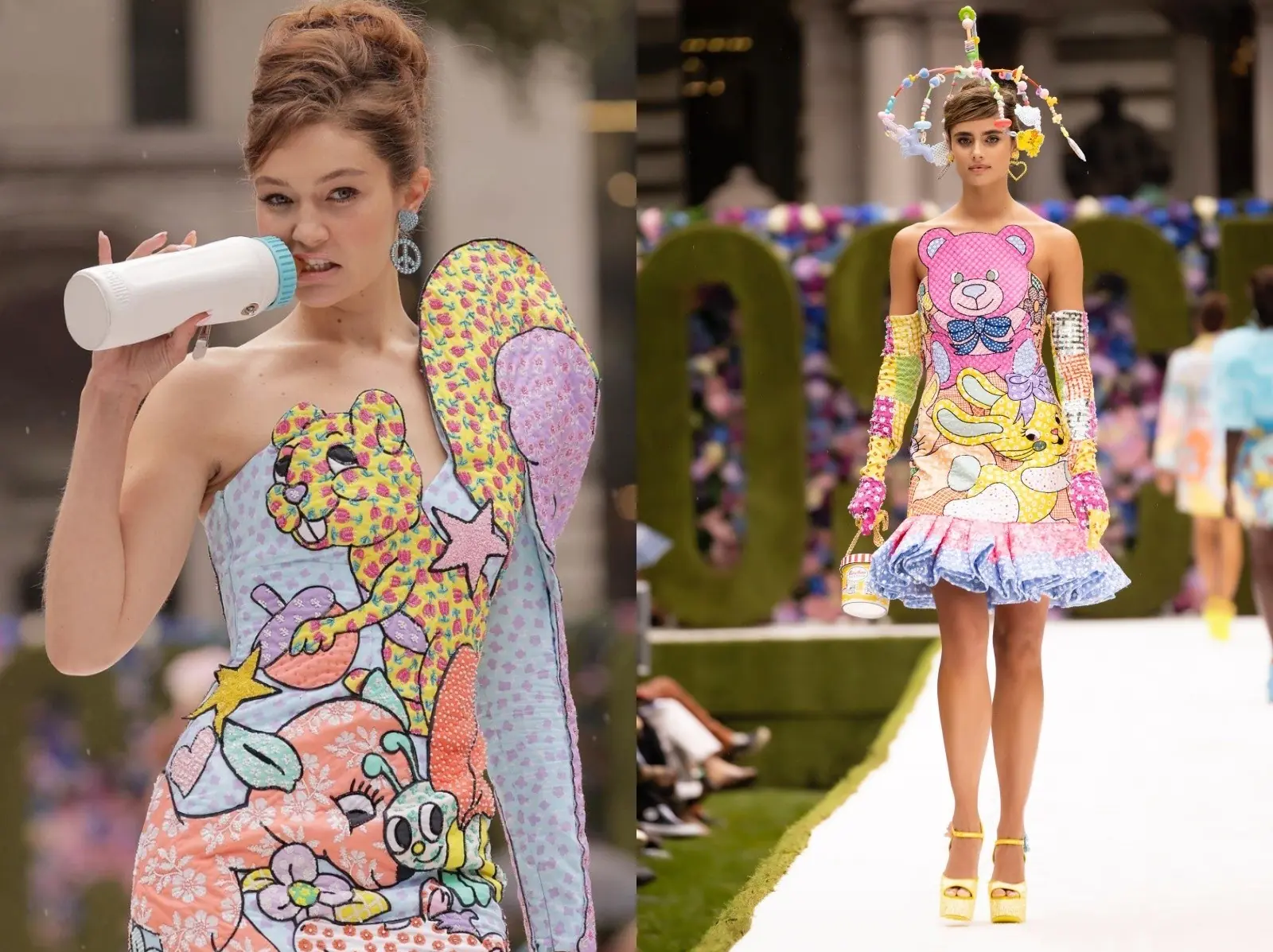MOSCHINO 又出奇招！2022 春夏女裝大秀「3 大亮點」整理：童趣奶瓶包吸睛破表！