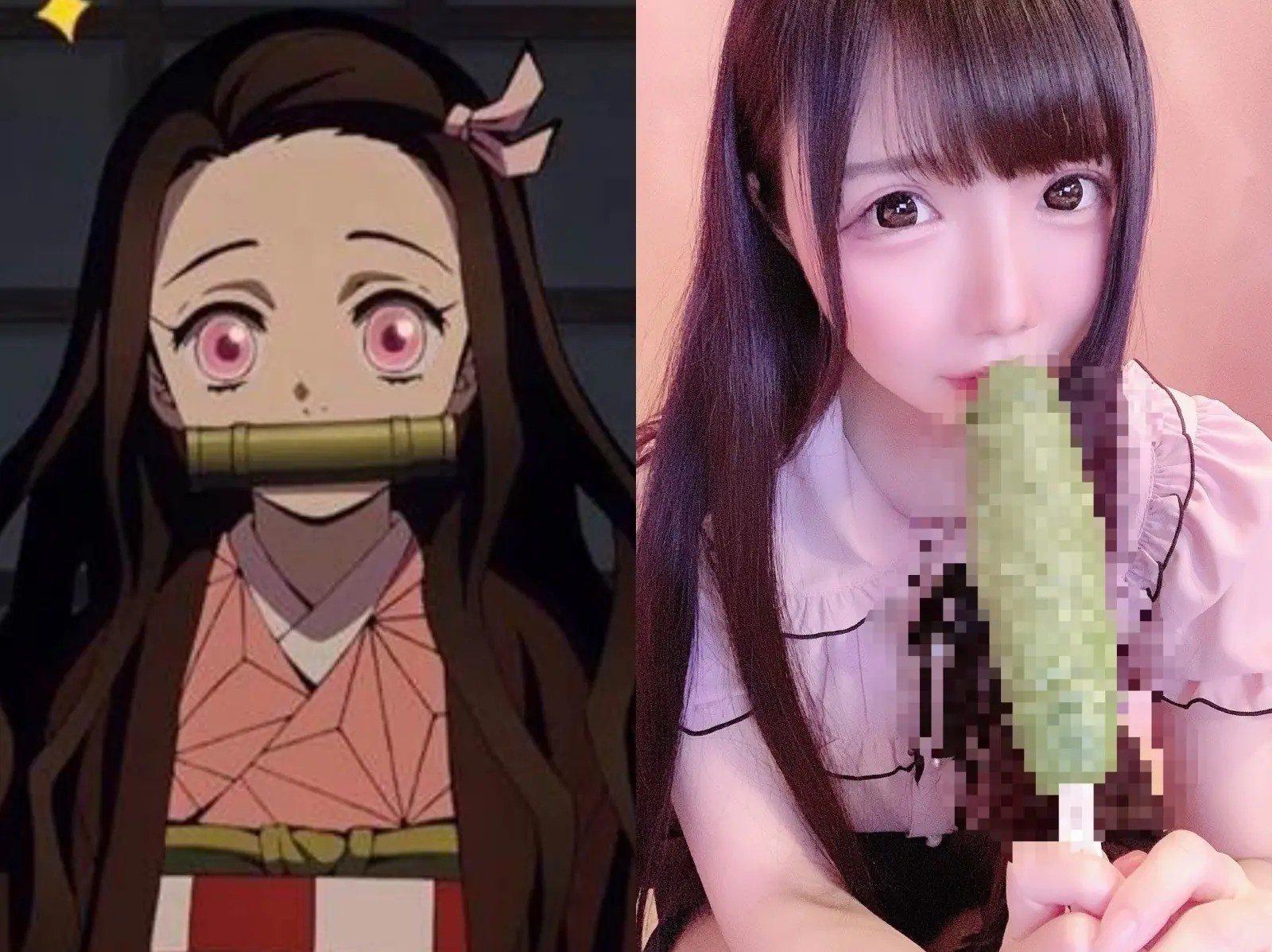 日本推出《鬼滅之刃》禰豆子咬的「竹筒肉捲」，實體化外型卻讓網友笑瘋：只有我想歪嗎...