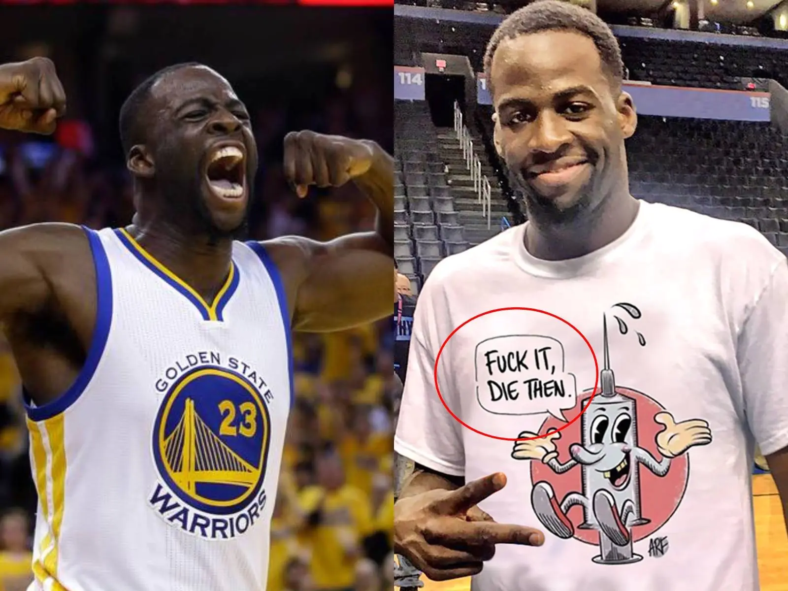 NBA／嘴綠 Draymond Green 身穿「沒打疫苗，那就去死吧」短 T 爆紅，引起網友大喊想來一件！