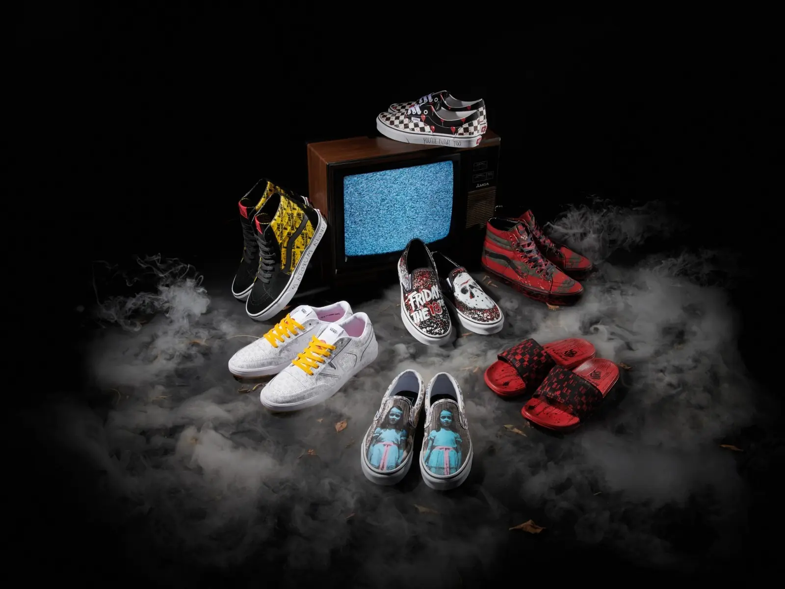 鬼店雙胞胎、殺人狂傑森、小丑⋯這次不用怕在噩夢中被追趕，Vans x Horror系列讓你直接把他們穿上腳！
