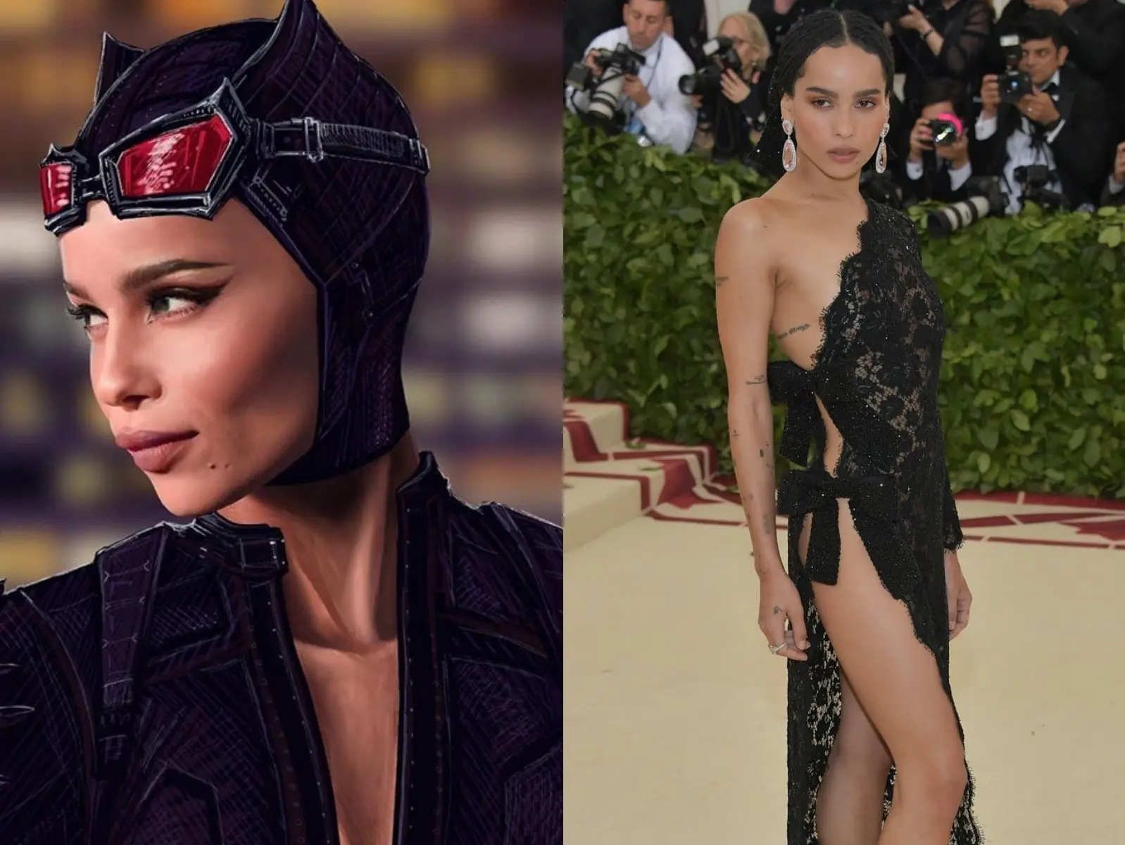 《蝙蝠俠》新任貓女 Zoe Kravitz 身高竟不到 160 ? 私下「顯高穿搭」公開：選對牛仔短褲就能抽高！