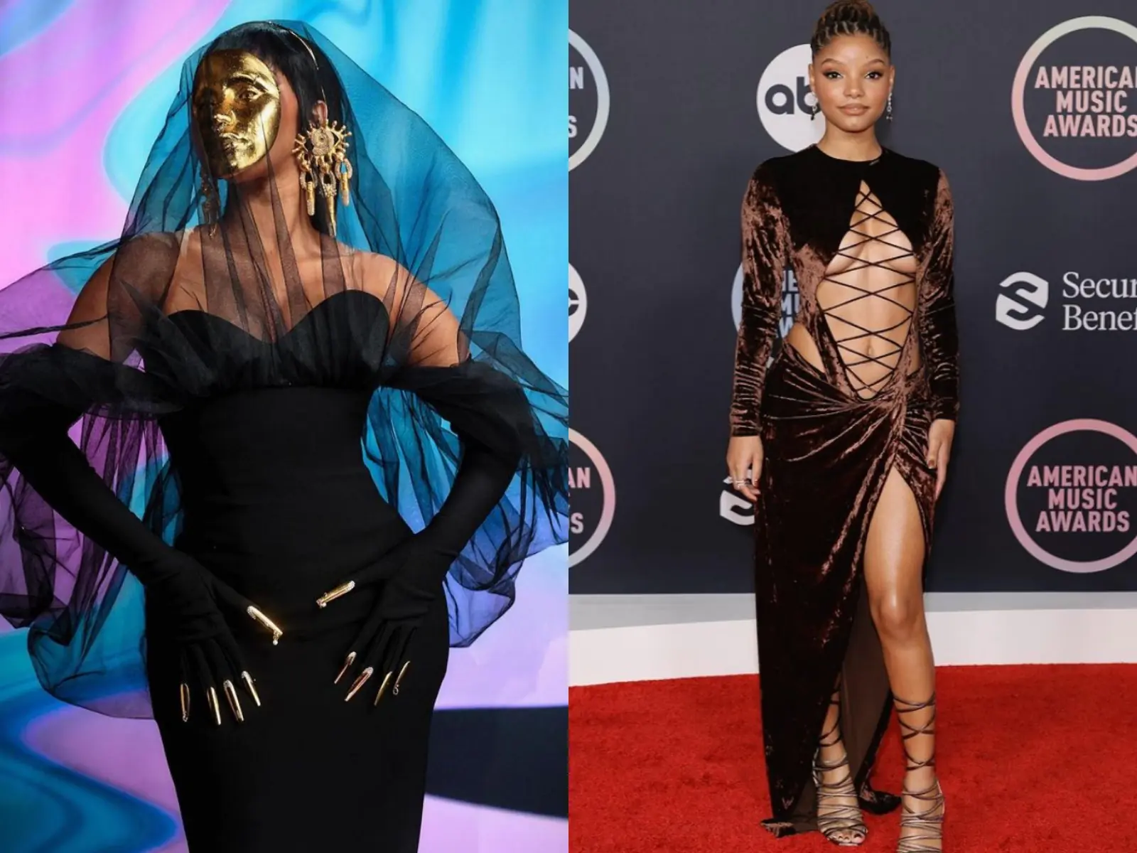 全美音樂獎「紅毯怪美造型」出爐 ：Cardi B 金面具超吸睛、兩大迪士尼公主同場較勁！