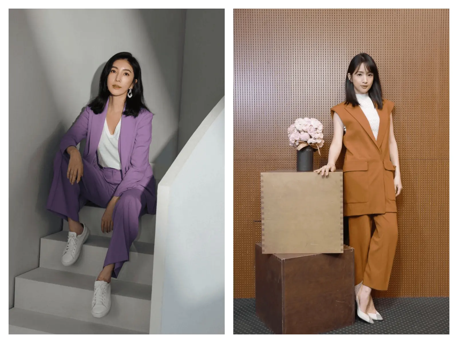 春夏彩色西裝時髦上身，楊謹華、林依晨女神穿搭完美範本！