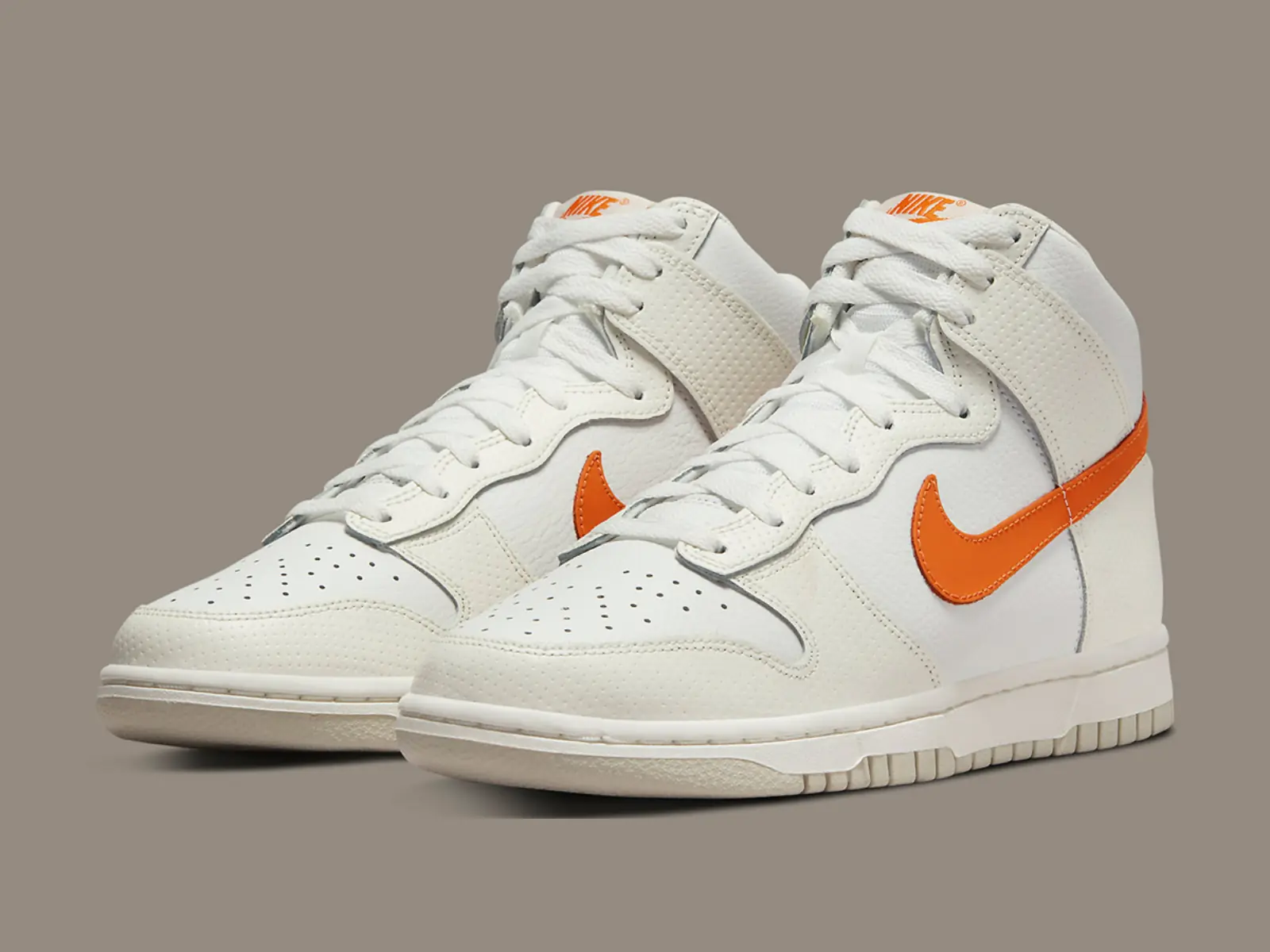 Nike Dunk High「Orange Cream」超經典橘白配色細節一覽，簡約設計搭配高質感皮革加持！