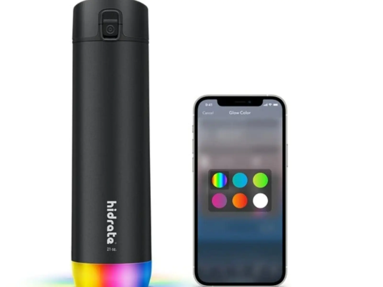 蘋果 Apple 推出 HidrateSpark 「智慧保溫水瓶」，底部 LED 感測器隨時提醒你何時該喝水！
