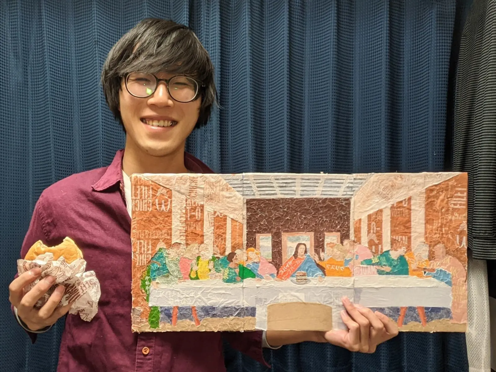 日本麥當勞狂粉用包裝拼貼出「最後的晚餐」，花了一個月時間才完成！