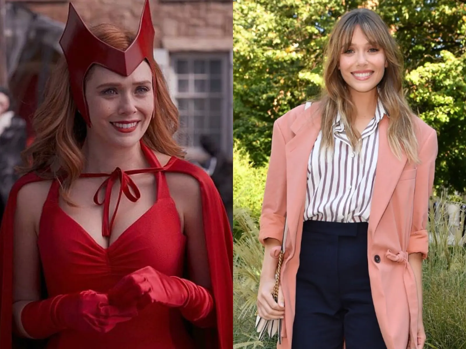 《奇異博士2》緋紅女巫 Elizabeth Olsen 私服反差超大：包緊緊依舊辣才是真本事！