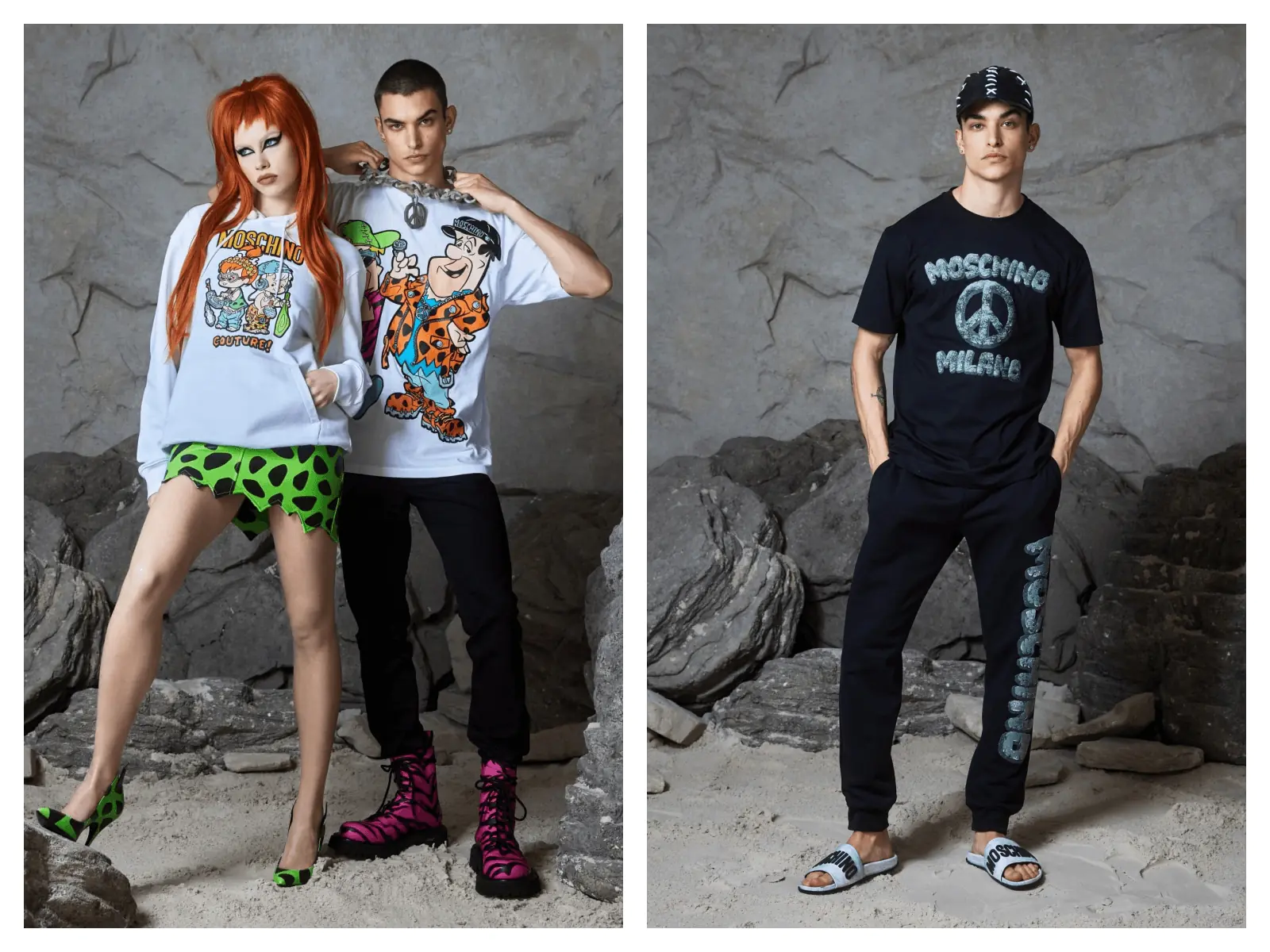 MOSCHINO 與The Flintstones摩登原始人聯名系列，台灣同步全球發售