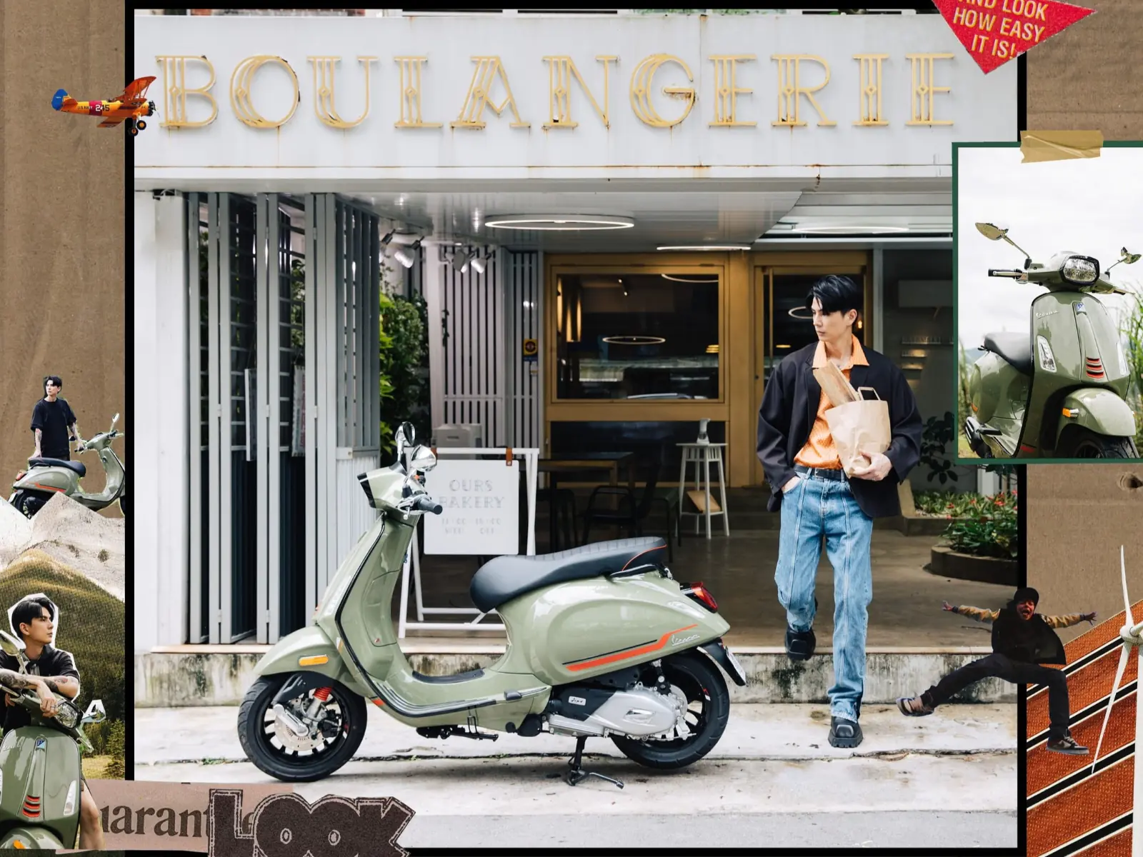 時尚潮人 JUN 型走戶外、街頭之關鍵！有了 Vespa Sprint S 的運動型時尚，讓生活時刻保持完美帥度！