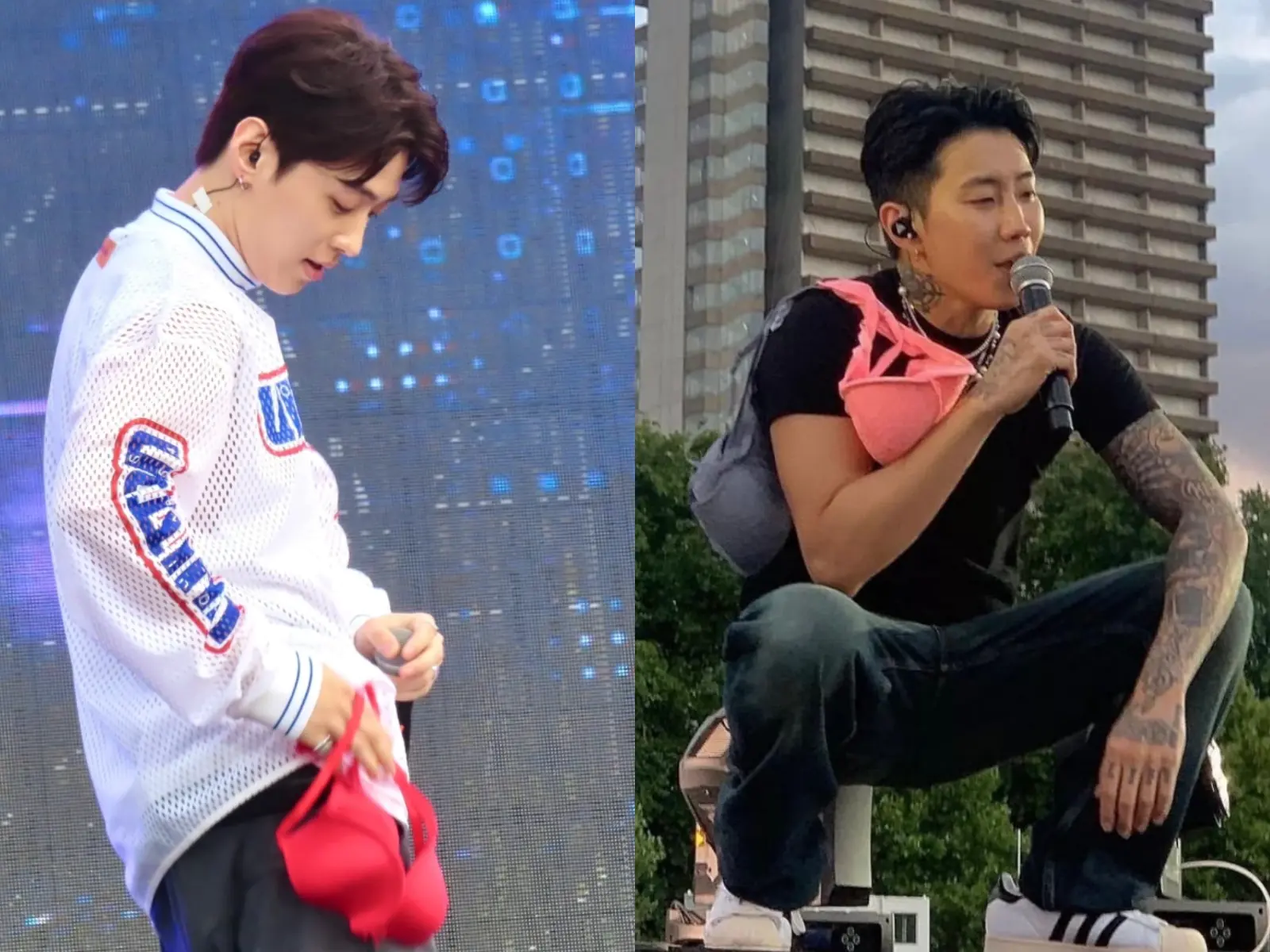 AOMG 登英國表演帥到女粉把持不住狂扔內衣上台！饒舌歌手 GRAY 不慎「被內衣勾住衣服」意外掀笑料！