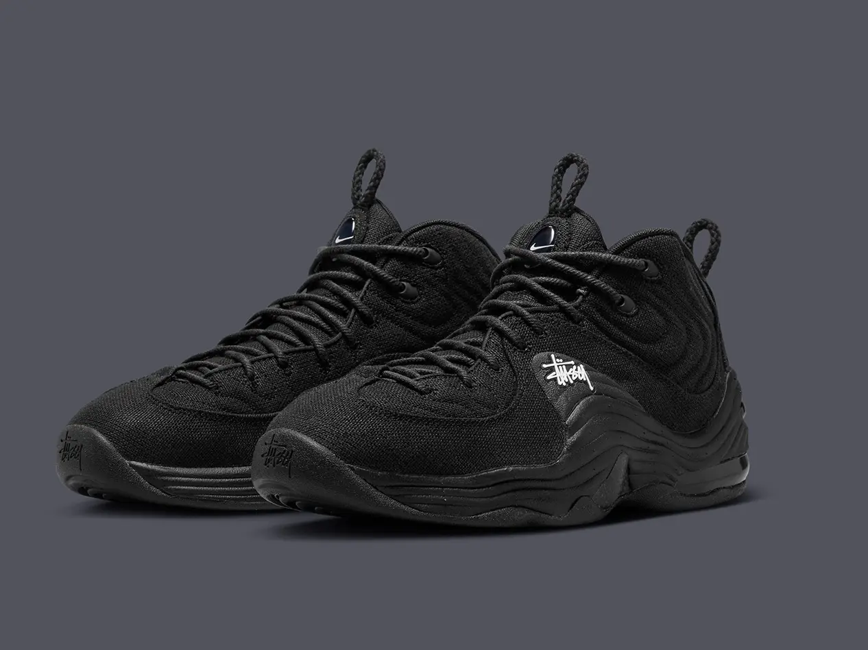 Stussy x Nike Air Penny 2 黑魂聯名球鞋多圖發表，將在 2022 年秋季正式登場！