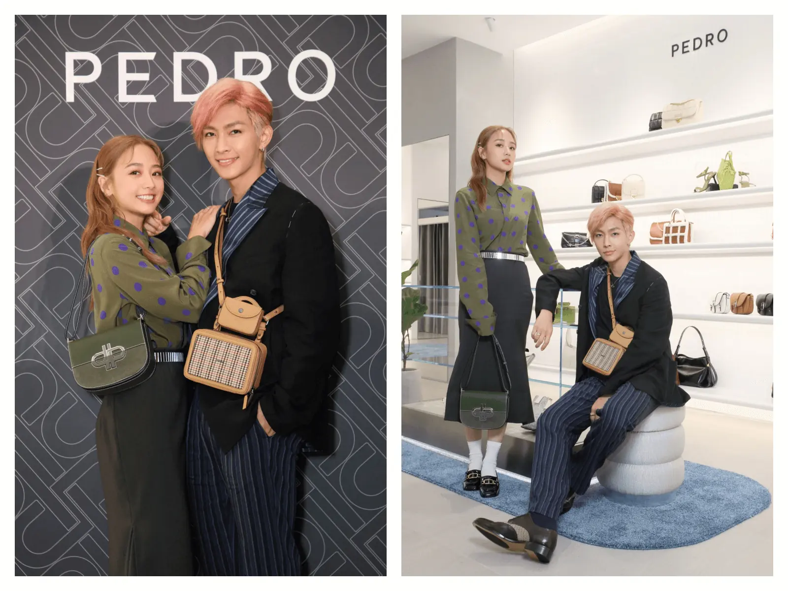 PEDRO 全台首間門市進駐台北101購物中心，超級好友炎亞綸與吳映潔攜手逛店，挑選時髦單品比拚造型大秀穿搭