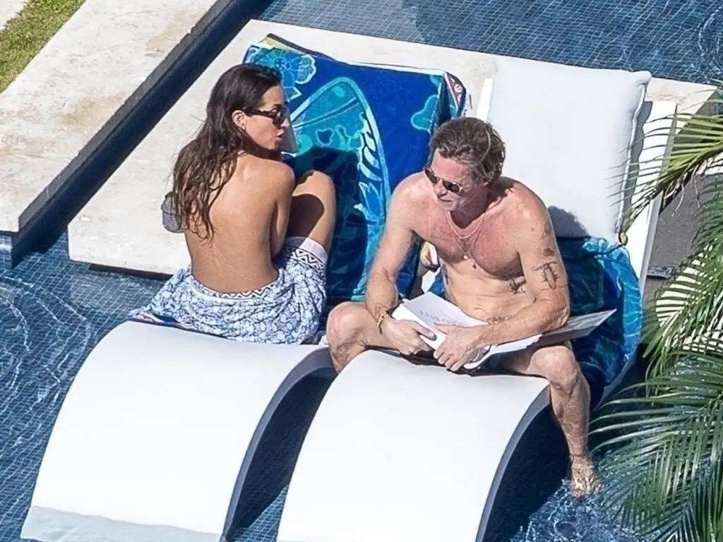 布萊德彼特 Brad Pitt 不只帶新歡 Ines de Ramon 度假，還傳出已經展開同居生活！
