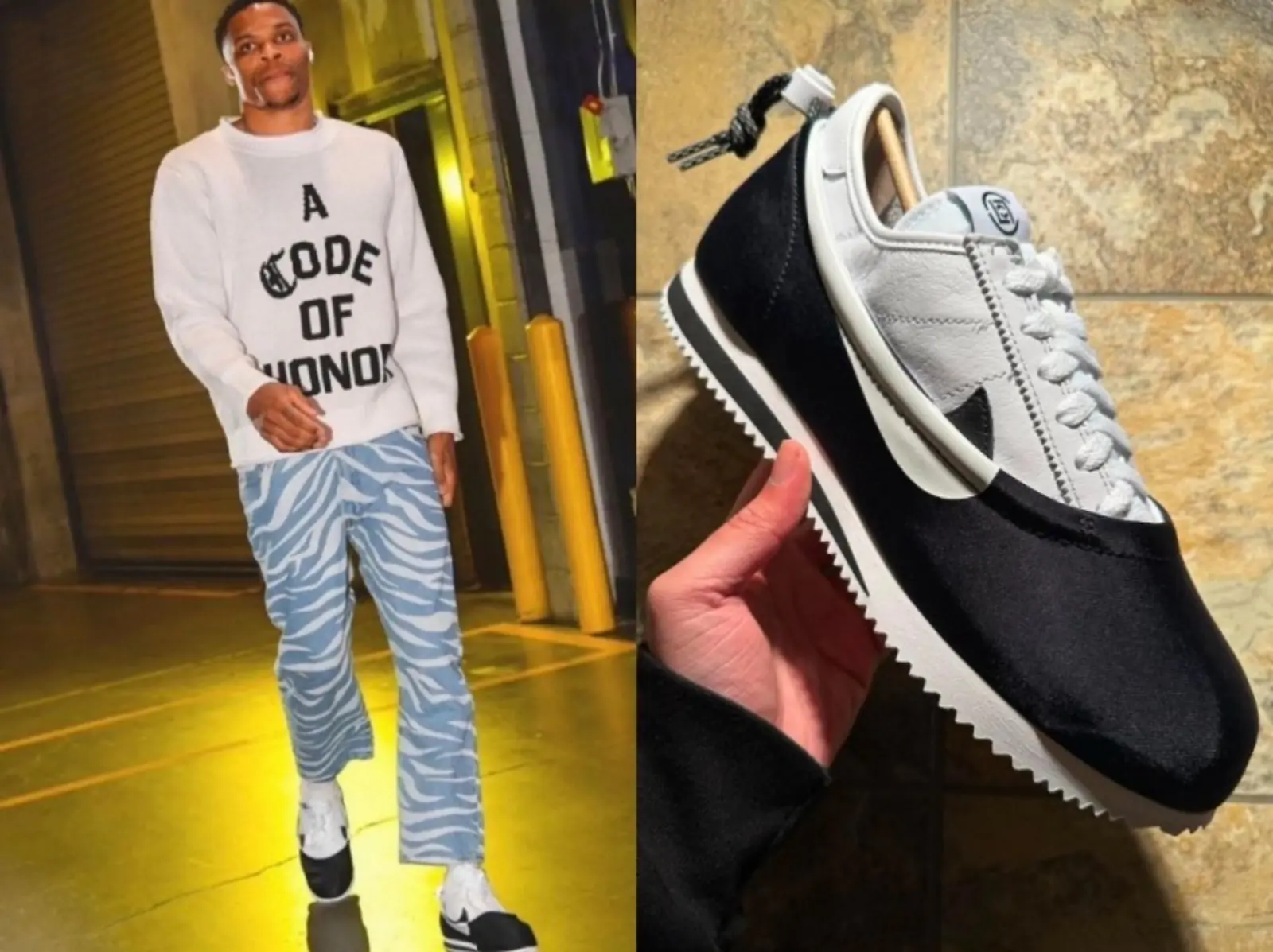 湖人隊後衛「忍者龜」Russell Westbrook 搶先上腳最新 CLOT x Nike Cortez「阿甘鞋」!