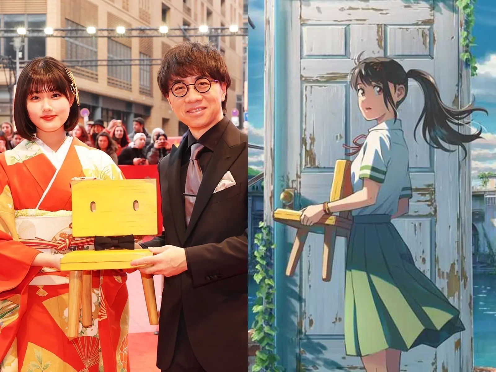 《鈴芽之旅》入選柏林影展！新海誠心喜帶椅子走紅地毯：「希望為地震沉重議題添上有趣角色！」