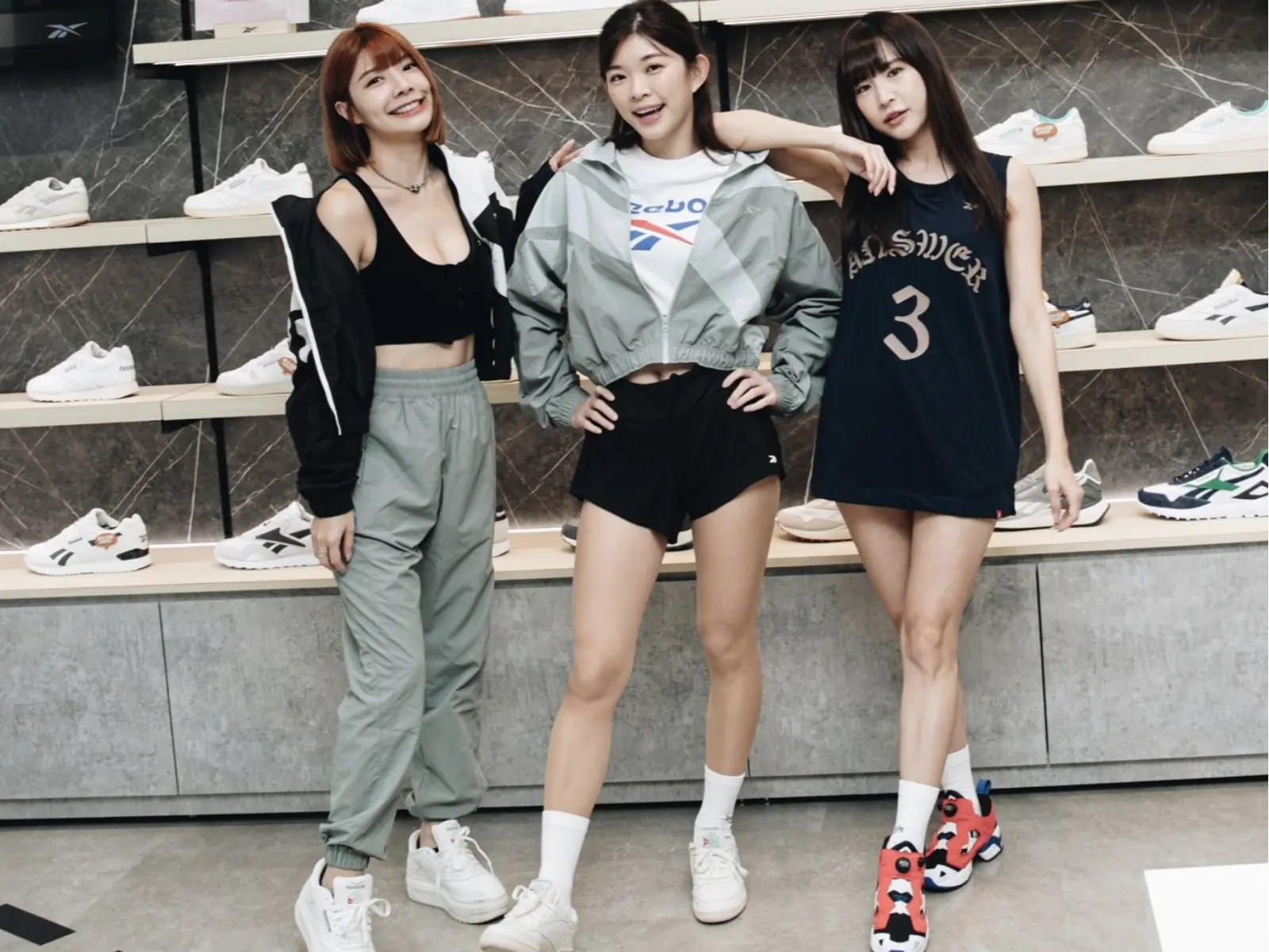 REEBOK全台首家形象概念門市插旗台中，活力女孩 孟潔、林穎樂、艾融 一日店長熱情融化粉絲
