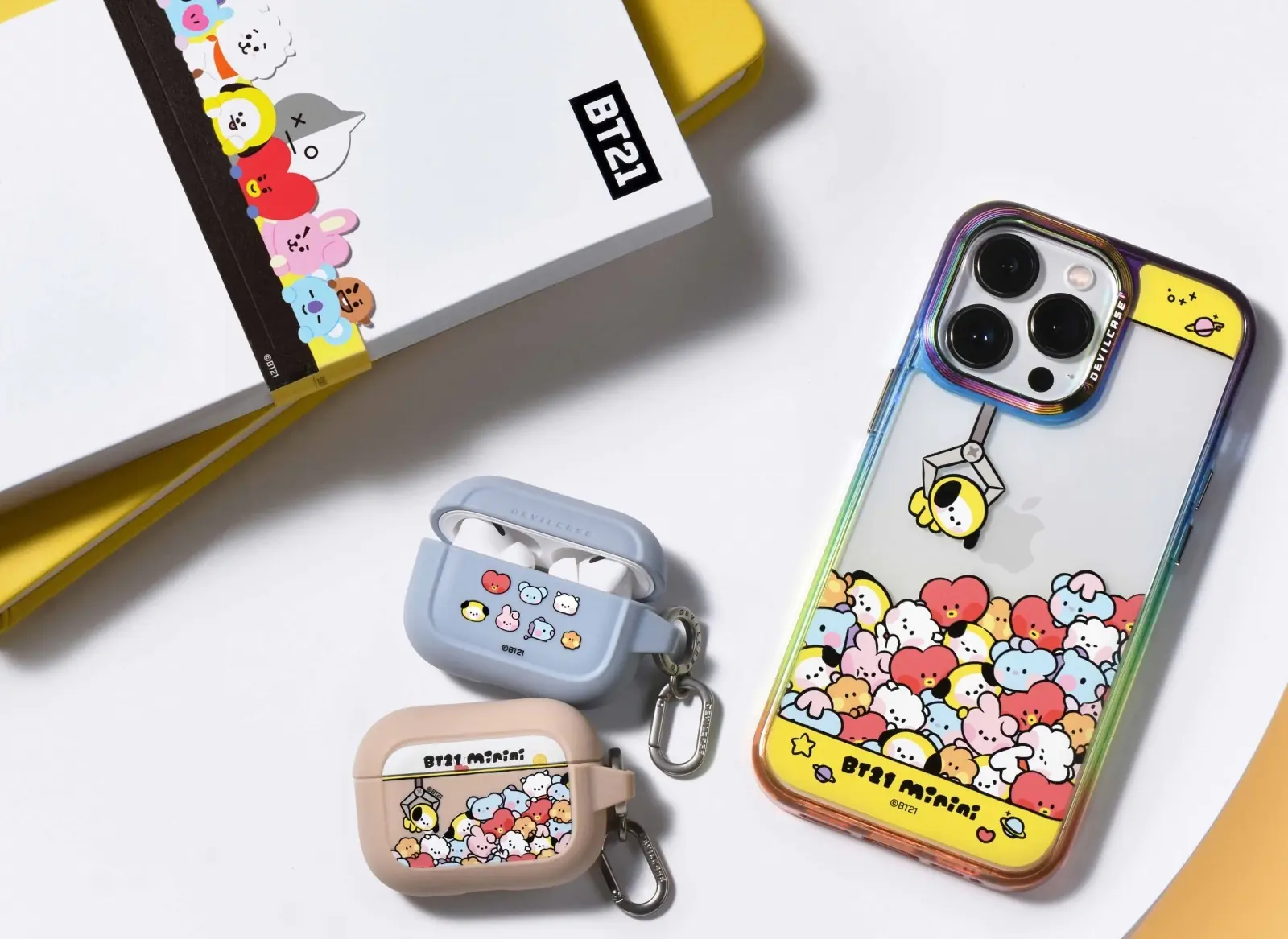 BT21粉絲不容錯過！DEVILCASE推出極致可愛的手機殼、耳機殼，讓BT21隨時陪伴就趁現在！
