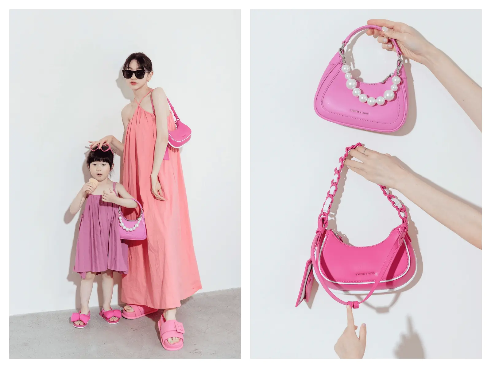 與CHARLES & KEITH 一同寵愛媽咪！粉嫩繽紛色彩打造清爽風格，陪伴時髦媽咪盡情享受裝扮樂趣