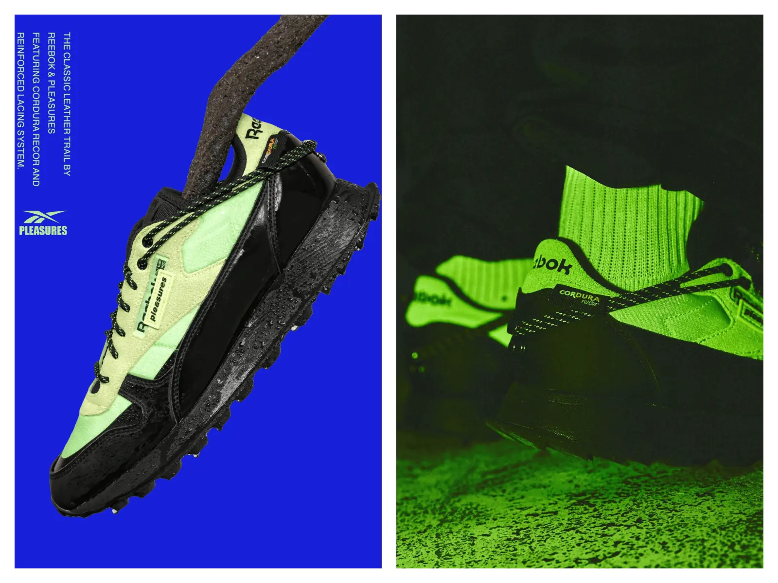 【PLEASURES X Reebok Classic Leather Trail 】PLEASURES 為 Reebok Classic Leather 添加標誌性的龐克美學