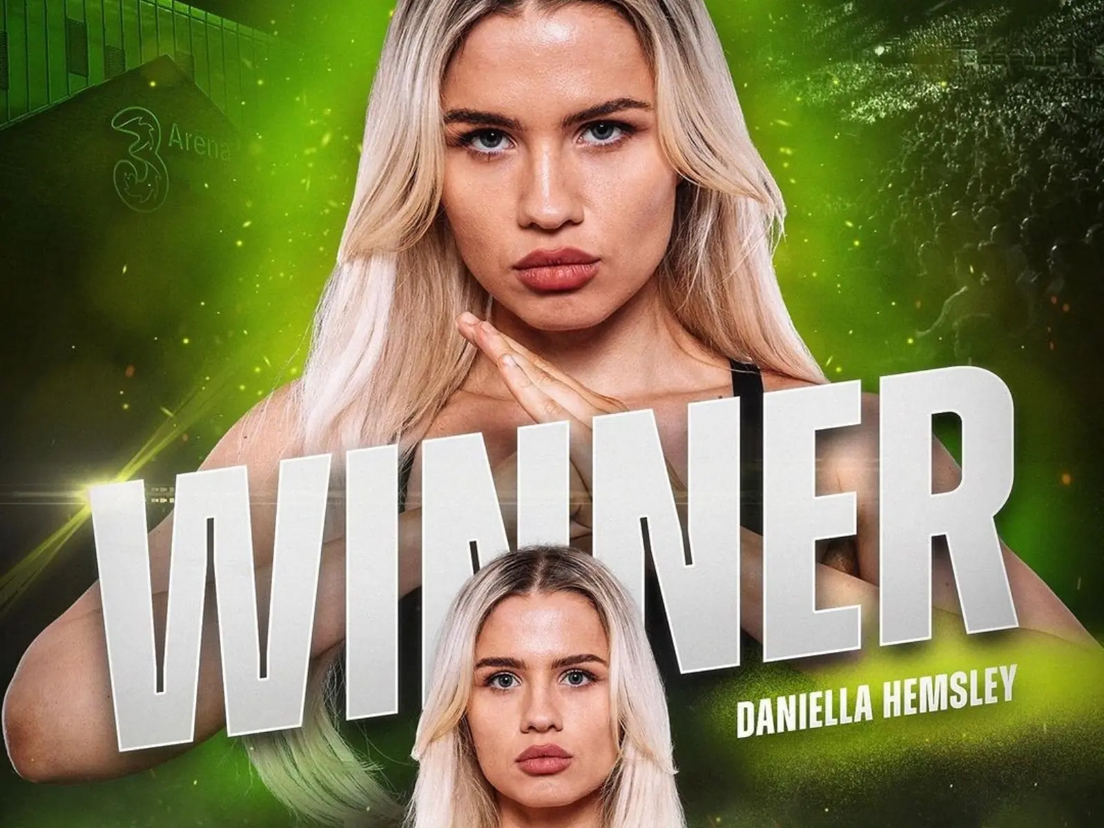 正妹女拳擊手 Daniella Hemsley 比賽獲勝，竟在直播鏡頭前「脫衣慶祝」引熱議！