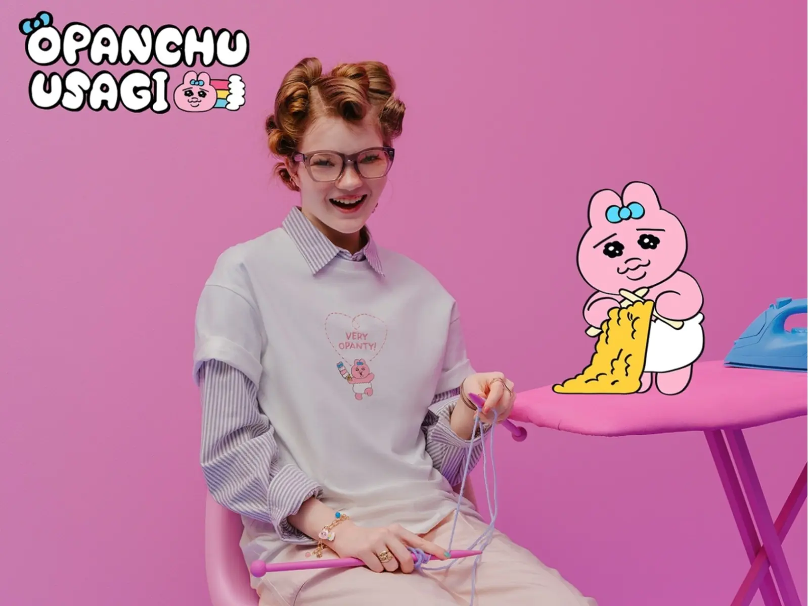 GU推出日本超人氣插畫角色「Opanchu Usagi」全新聯名系列，努力展現服裝設計力的療癒模樣，3月22日全台超可愛現身！