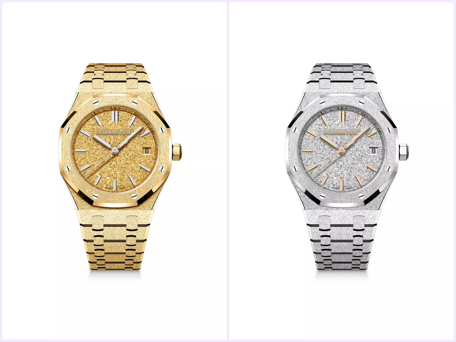 愛彼推出 34 毫米 ROYAL OAK 皇家橡樹系列自動上鏈霜金腕錶璀璨新作