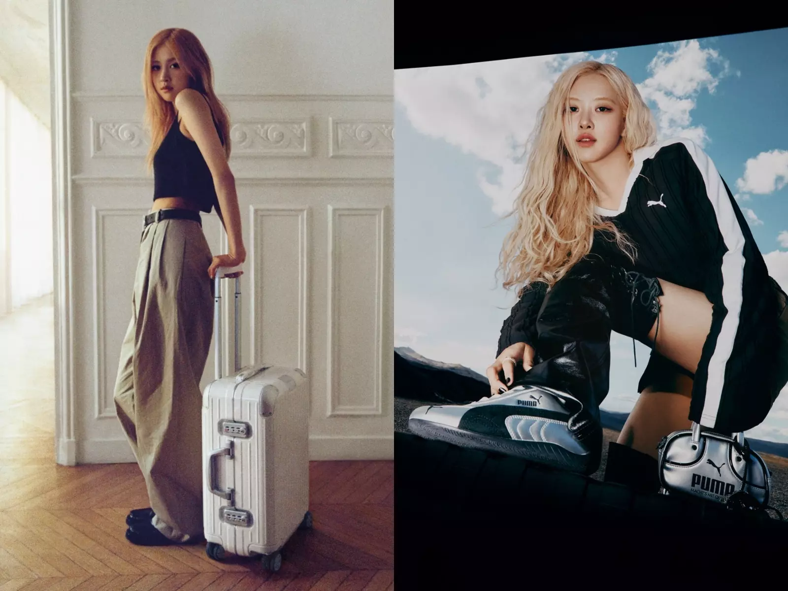 BLACKPINK Rosé 代言同款單品一拳公開！PUMA 賽車鞋、RIMOWA 行李箱⋯這款詢問度破表！
