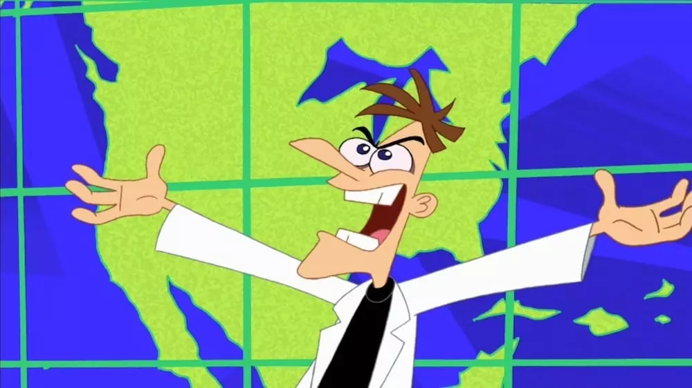 美國迪士尼樂園新增「杜芬舒斯」Dr. Doofenshmirtz 真人角色，造型公開引來網友驚：絕對會做惡夢...