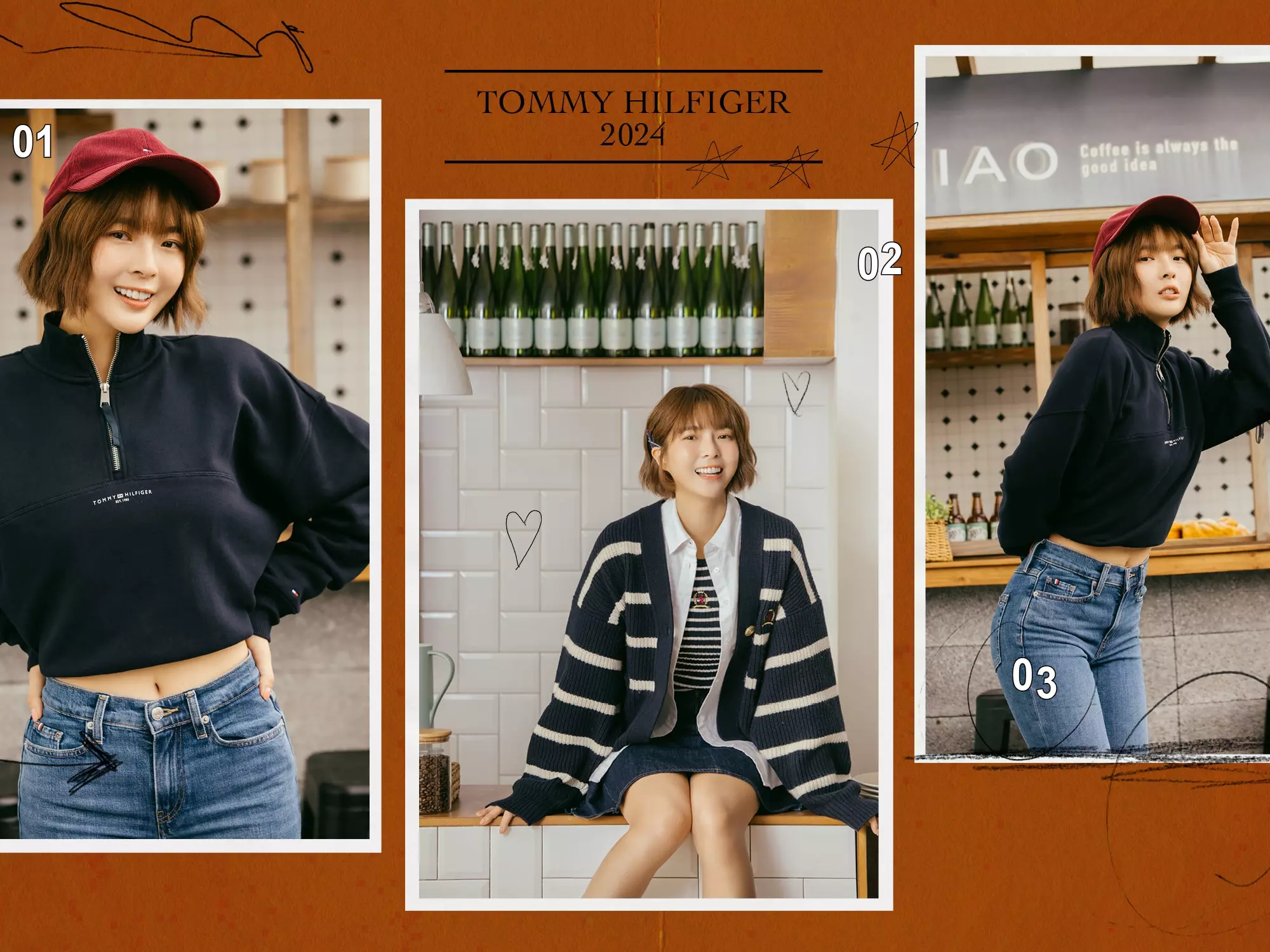 不斷前行才能免於淘汰！從演員、主持人到健身教練，小豬黃沐妍用 TOMMY HILFIGER 的秋冬系列展現她的多樣人生！