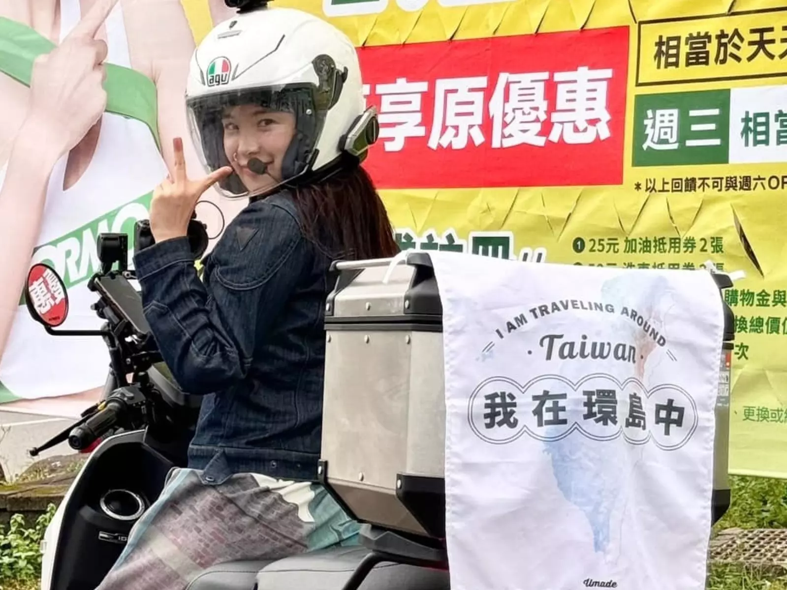 李多慧挑戰機車環島，「雨中騎行 6 小時」狼狽模樣曝光！【野生抓正妹】