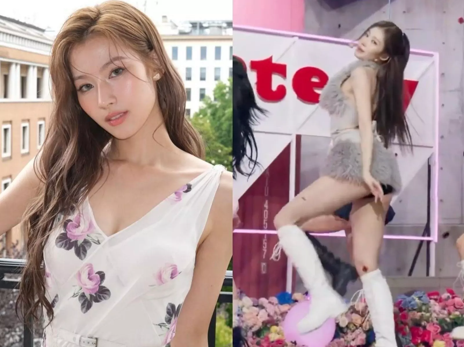 TWICE Sana 打歌舞台大走光！裙子太短露出屁股蛋，粉絲氣炸：「造型師在幹嘛？」