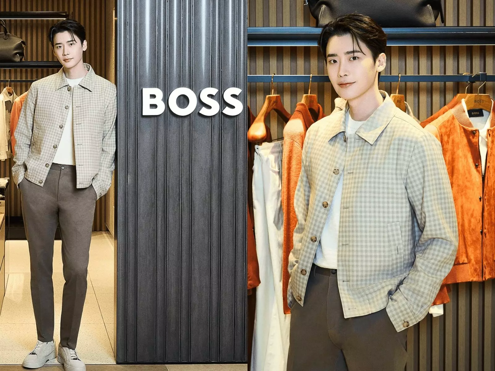 人氣韓星李鐘碩現身 BOSS 新世界江南店，親身演繹2025春季時尚優雅風範！
