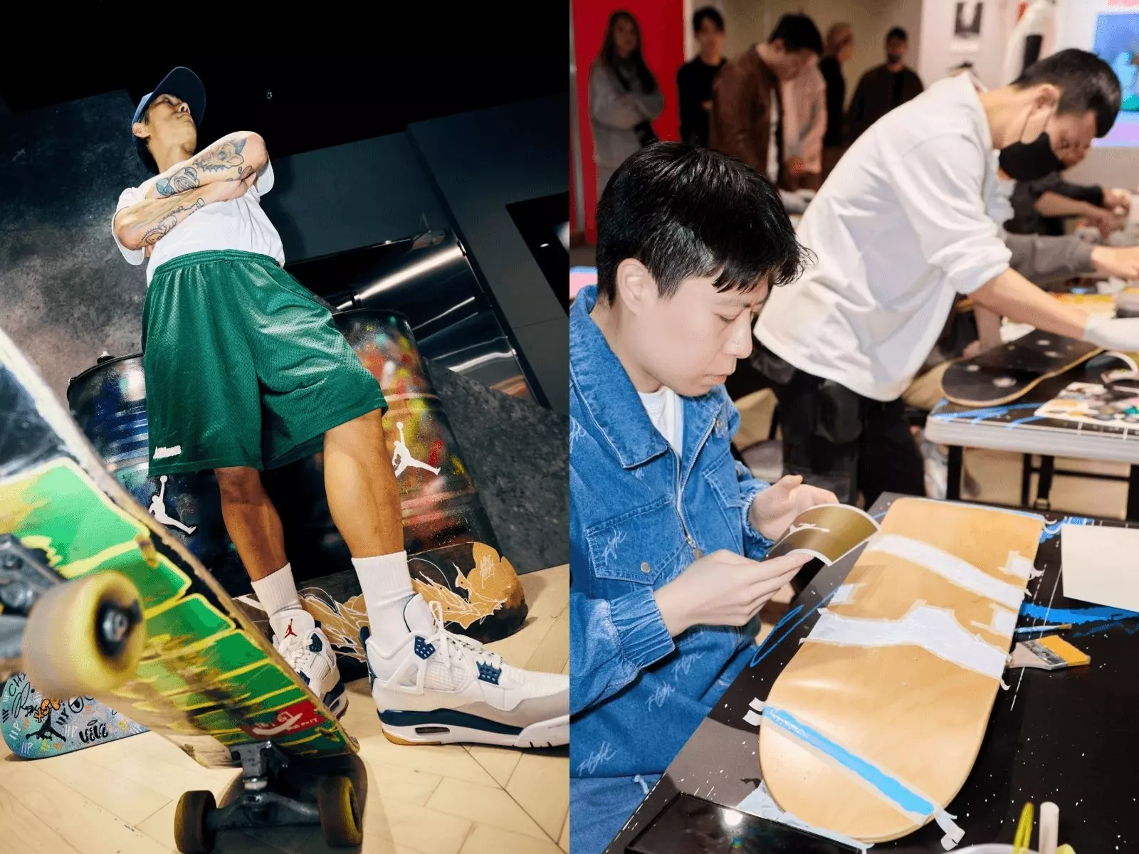 穿著傳奇，滑出態度！台灣滑板文化幕後推手SKY腳穿 Air Jordan 4 x Nike SB “Navy”在信義香堤大道上帥氣的滑過人群