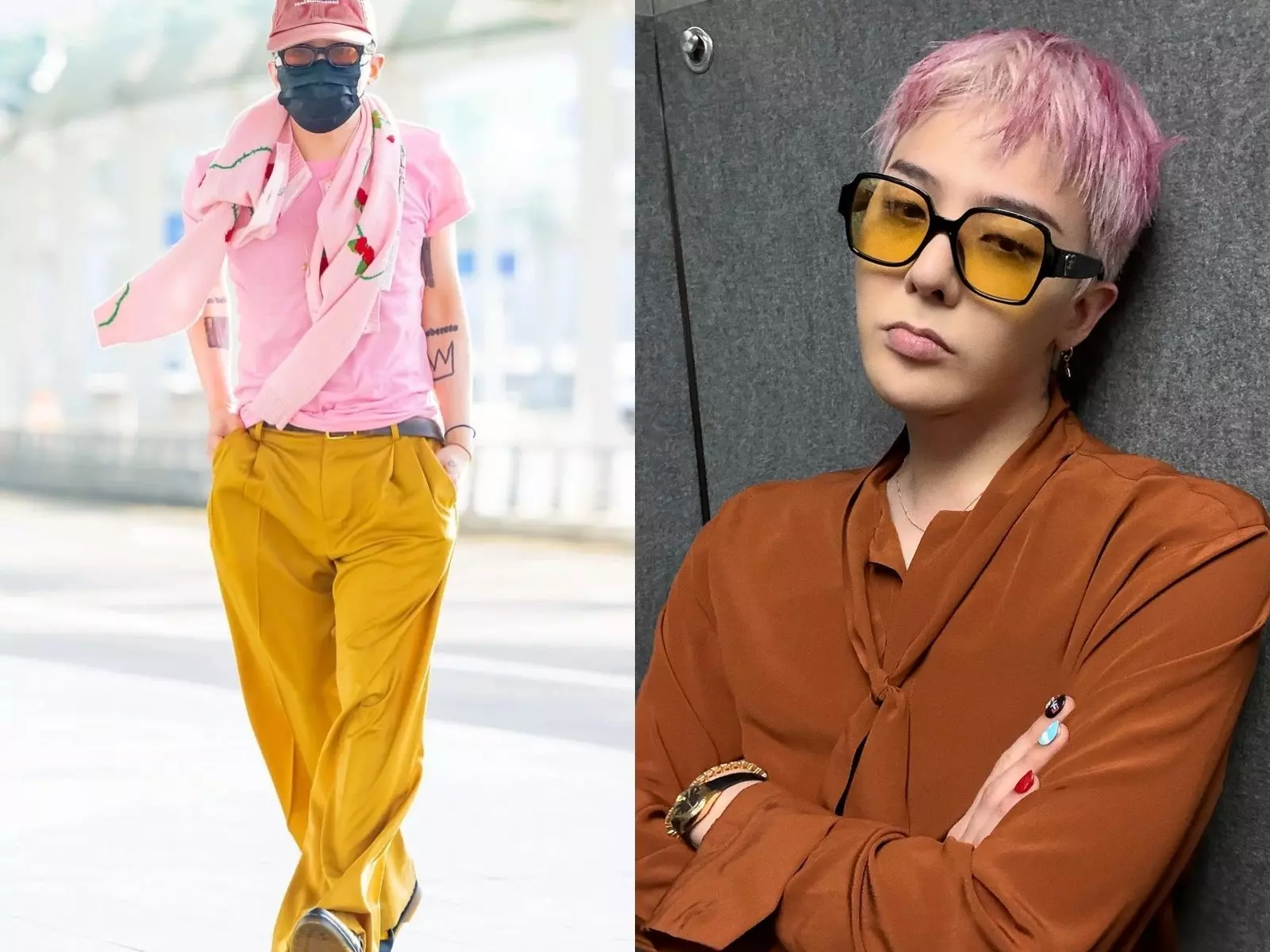 GD 權志龍機場大膽造型再掀話題！網友嘆：「是我不懂時尚！」