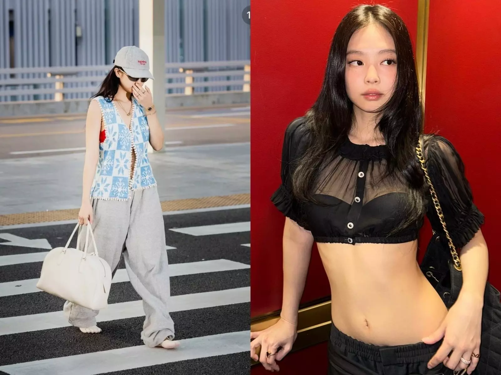 BLACKPINK Jennie 身高 163 踩「五趾鞋」現身機場！網驚：「以為赤腳出門！」